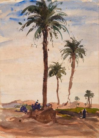 Palm Trees and Sand Dunes, Egypt