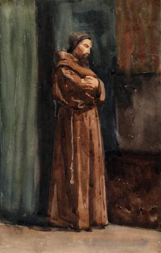 A Standing Franciscan Monk with Arms Folded