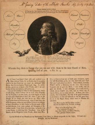 James Gunning of Castle Coote, County Roscommon (d.1767), Father of the Celebrated beauties, Elizabeth, Maria and Catherine, with Medallion Portrait of his Daughter, Maria