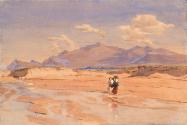 A Stream in the Sands, looking across Smerwick Harbour to Mount Brandon; Fields (on verso)