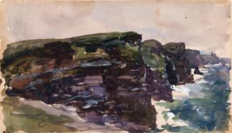 The Cliffs of Moher, County Clare; Four Cows (on verso)