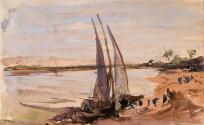 Boats on the River Nile, Egypt