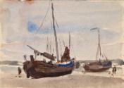 Fishing Boats on the Beach at Scheveningen, Holland