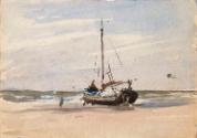 A Fishing Boat on the Beach at Scheveningen, Holland