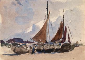 Fishing Boats on the Beach at ?Scheveningen, Holland