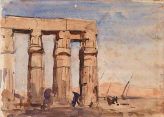 Karnak Temple, Luxor, Egypt; The Tower of Saint Doulagh's Balgriffin, County Dublin (on verso)