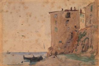 Isle of ?Ischia Harbour; Sand Dunes and the Sea (on verso)