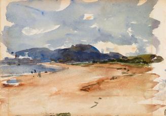 A Beach against the Mountains