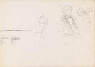 Two Women and Greek Columns