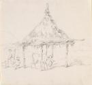 Cattle under a Thatched Shelter