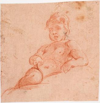A Putto Lying on a Cloud