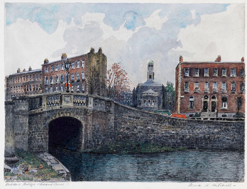 Huband Bridge on Grand Canal and Saint Stephen's, Mount Street Crescent
