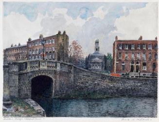 Huband Bridge on Grand Canal and Saint Stephen's, Mount Street Crescent