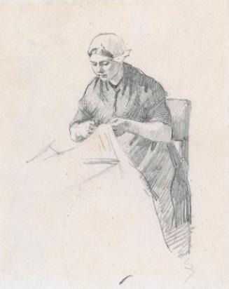 A Woman Sewing