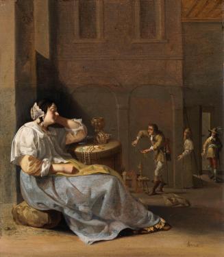 Interior with a Woman Sleeping