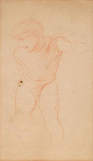 A Bending Male Nude; Figure Groups (on verso)