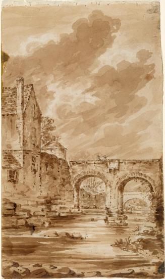 The Bridges at Milltown, Dublin; a Man and Woman (on verso)