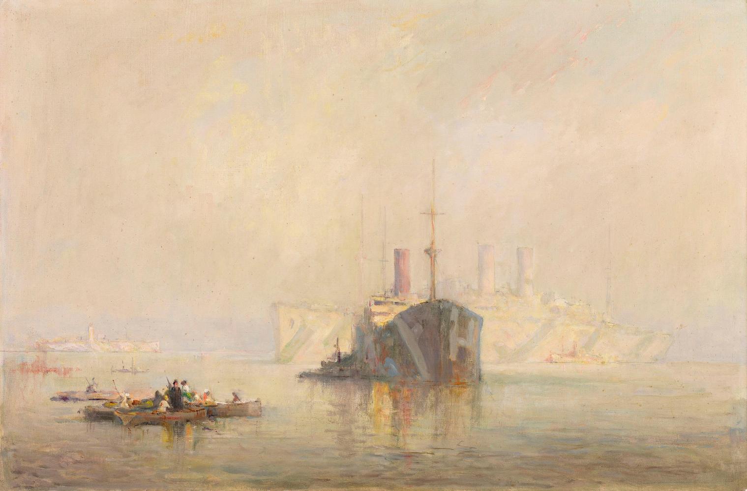 A Man-of-War at Anchor