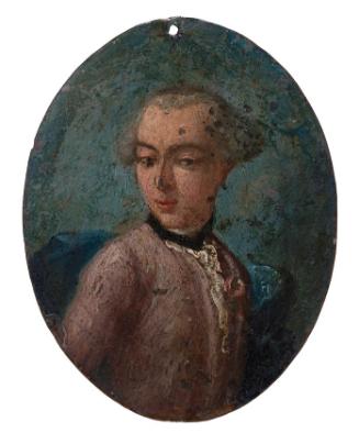 Portrait of a man in a pink coat