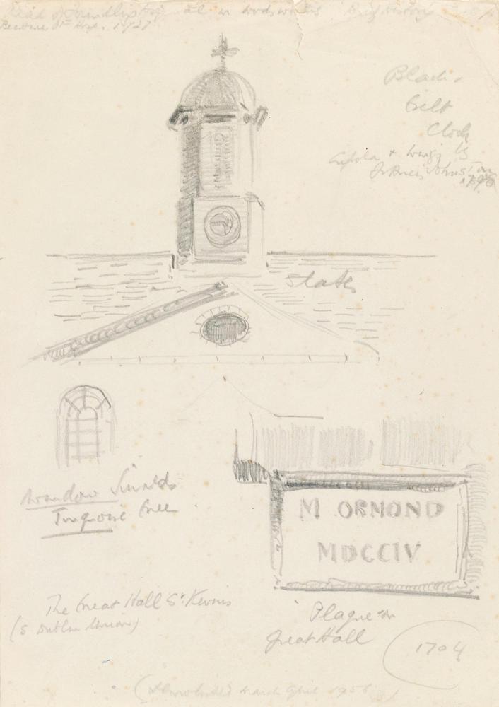 St Kevin's Hospital Great Hall Cupola and 1704 Dedication Plaque