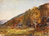A Hillside and a Distant Mountain