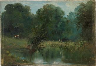 Figures by a Woodland Pool