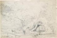 A Cottage among Trees by the Riverbank