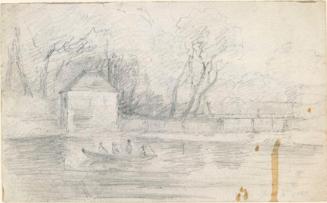 A Rowing-Boat on a River