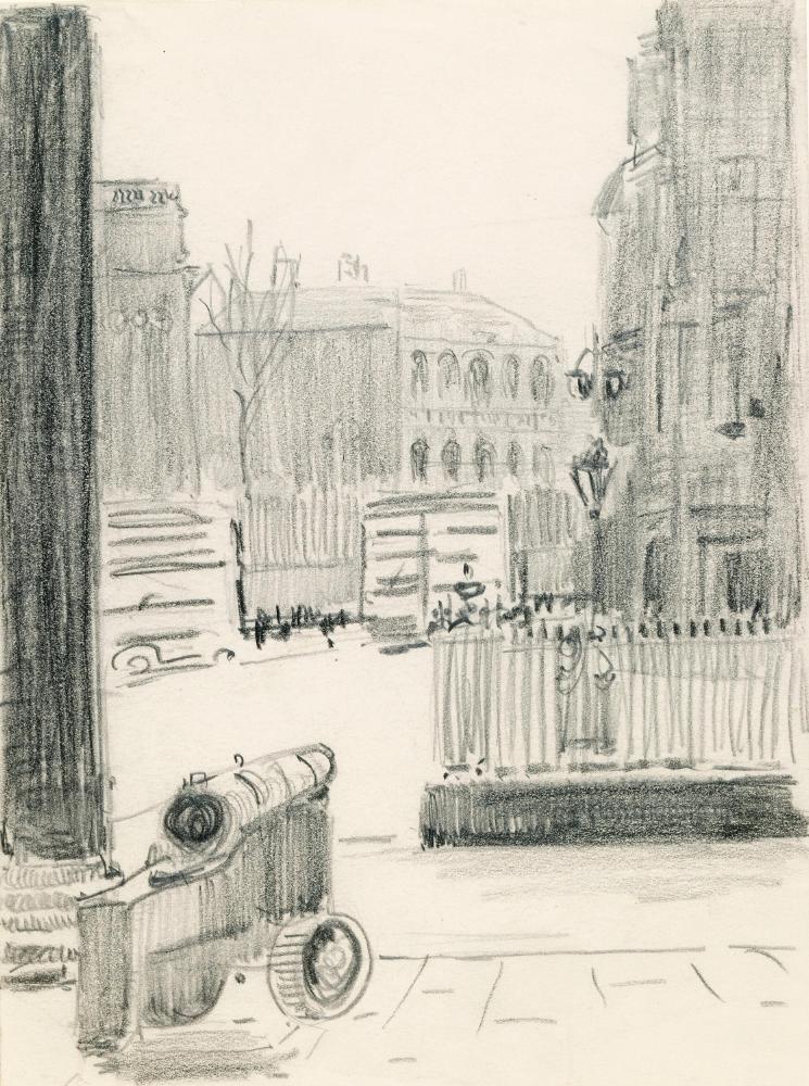 Bank of Ireland's Cannon, College Green and the Provost's House