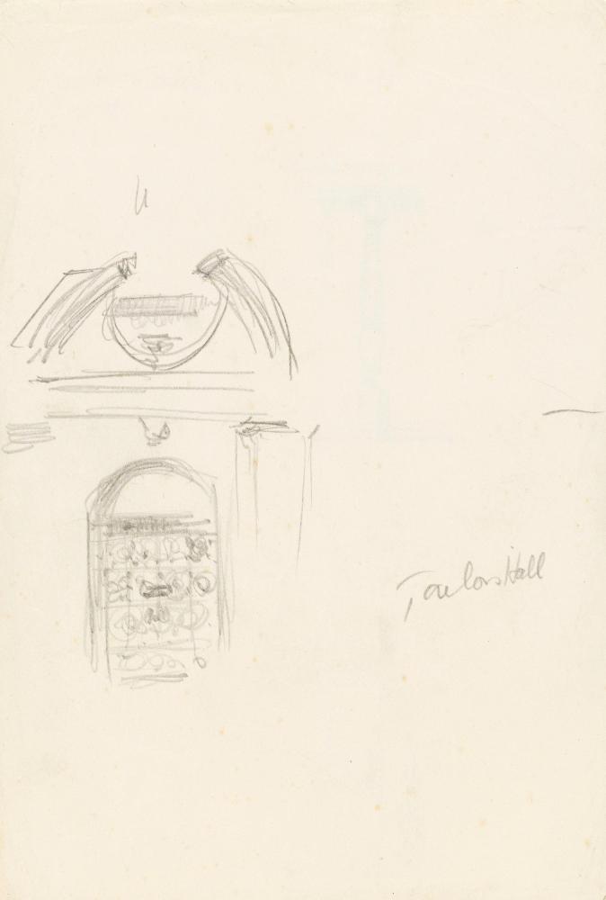 The Gateway to Tailors' Hall, Back Lane; A Staircase Baluster in No. 36 Bride Street (on verso)