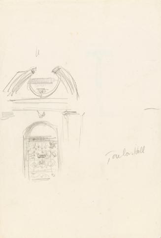 The Gateway to Tailors' Hall, Back Lane; A Staircase Baluster in No. 36 Bride Street (on verso)