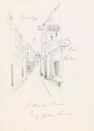 Mercer's Hospital from Saint Andrew Street; The Printing House, Trinity College (on verso)