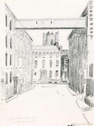 Houses on Bow Street and Saint Michan's Tower