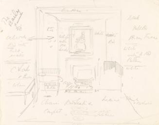 The Interior of The Bailey Public House, Duke Street; Furniture Details (on verso)