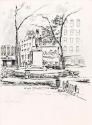 Scheemakers' Statue of Playwright William Shakespeare, (1564-1616), Leicester Square, London