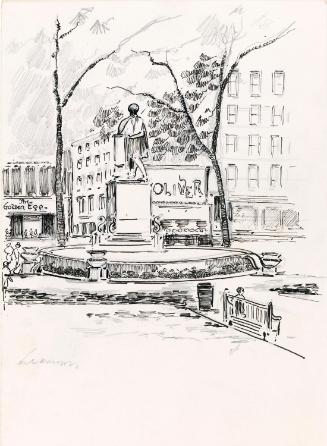 Scheemakers' Statue of Playwright William Shakespeare, (1564-1616), Leicester Square, London