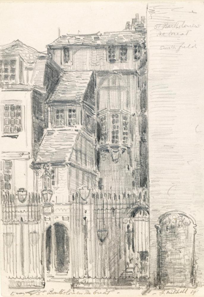 The Rear of the Elizabethan House Leading to Saint Bartholomew the Great, Smithfield, London