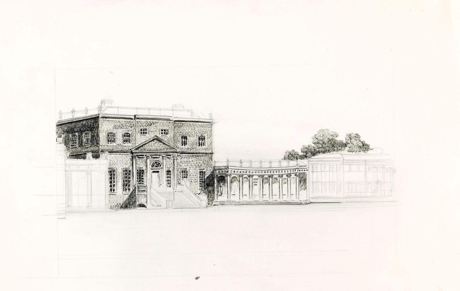 The Central Block and East Colonnade of Russborough House, County Wicklow