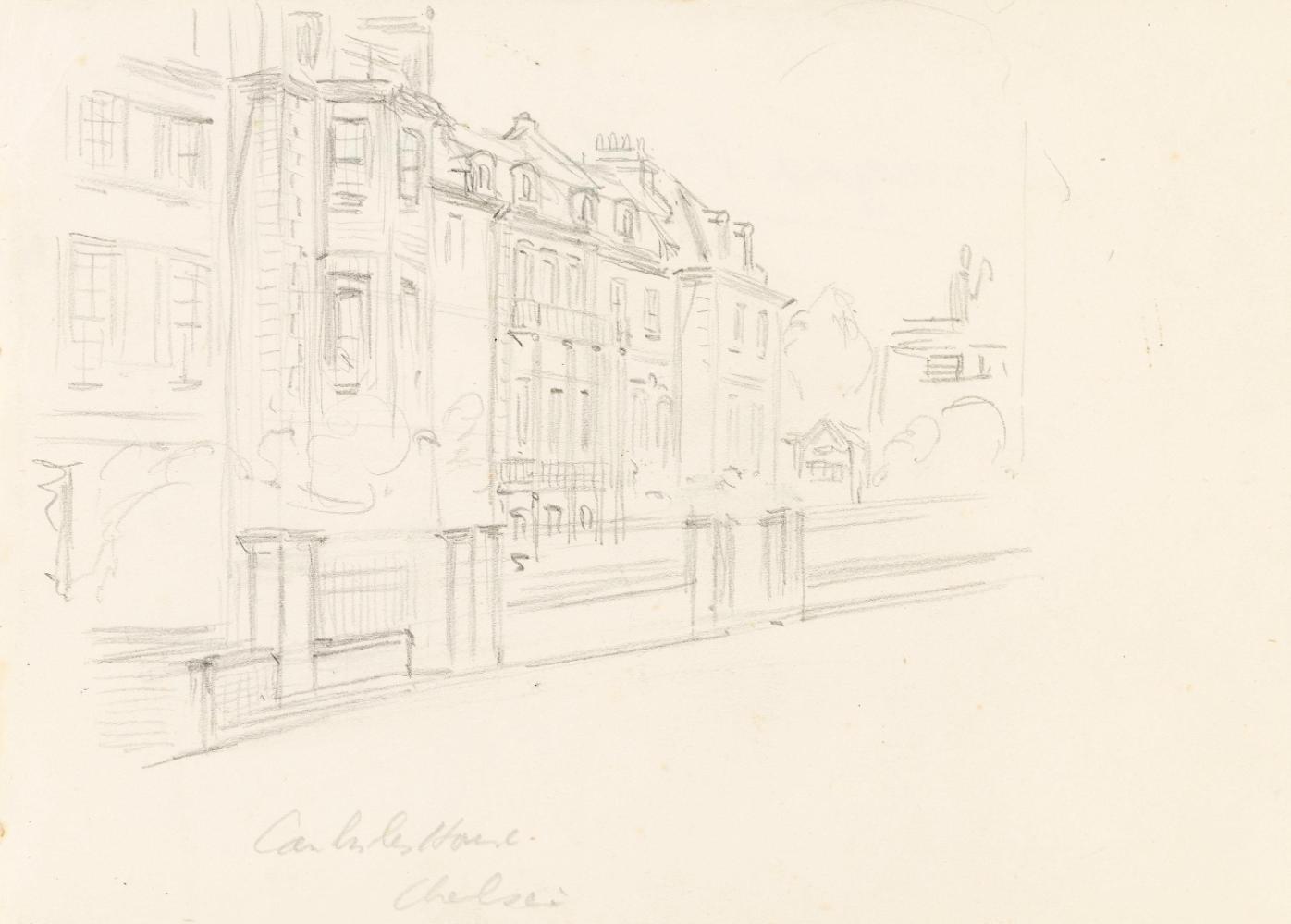 The Home of Essayist and Historian Thomas Carlyle, (1795-1881), No. 24, Cheyne Row, Chelsea, London