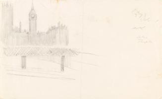 The Houses of Parliament and Hungerford Bridge, London