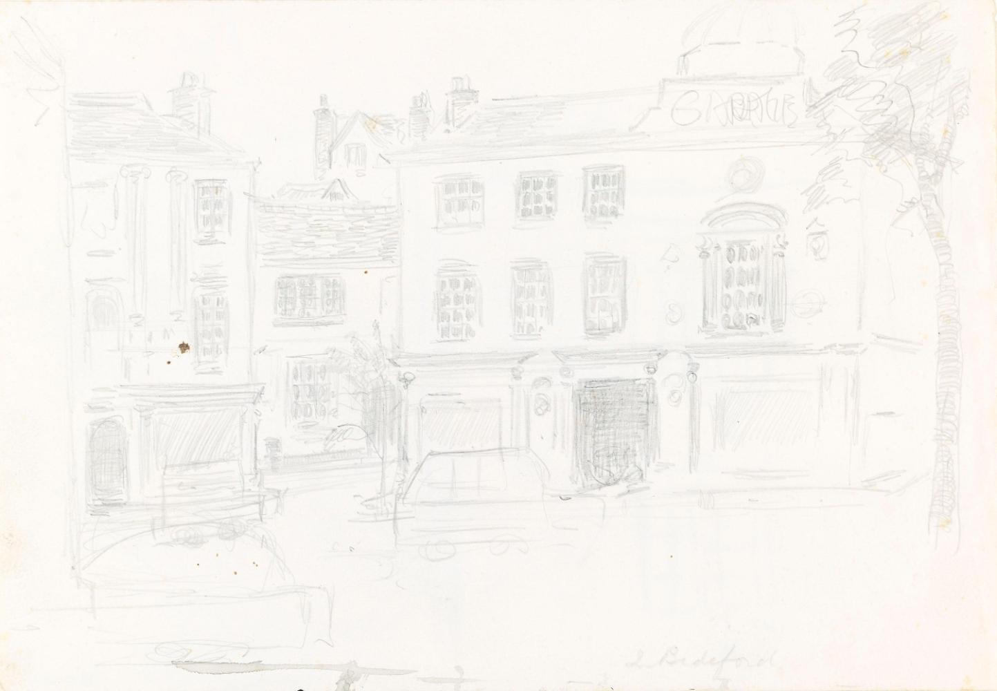 Bridford High Street, Devon; Two Palladian Windows (on verso)