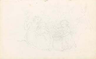 Three Children in a Garden