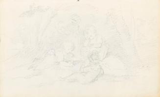 Four Children Playing in a Wood