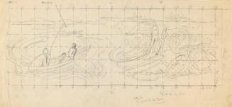 Fishing from a Currach (left) and the Seashore (right),(squared for transfer)