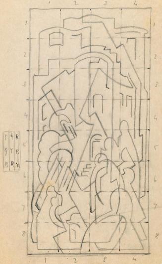 Christ Carrying the Cross, the same on verso, (for an oil, c.1930)