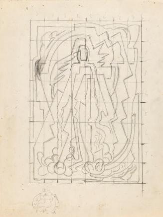 "I have Trodden the Winepress Alone"; Abstract on verso (1943), (squared for transfer)