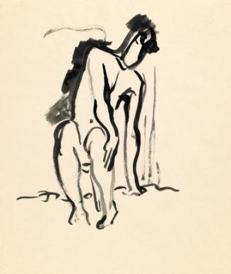 A Seated Male Nude