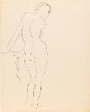 A Standing Female Nude from the Rear
