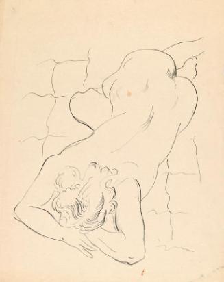 A Female Nude Lying Face Down