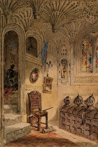 A Vigil at the Entrance to the Garter Chapel, Saint George's Chapel, Windsor Castle, Berkshire